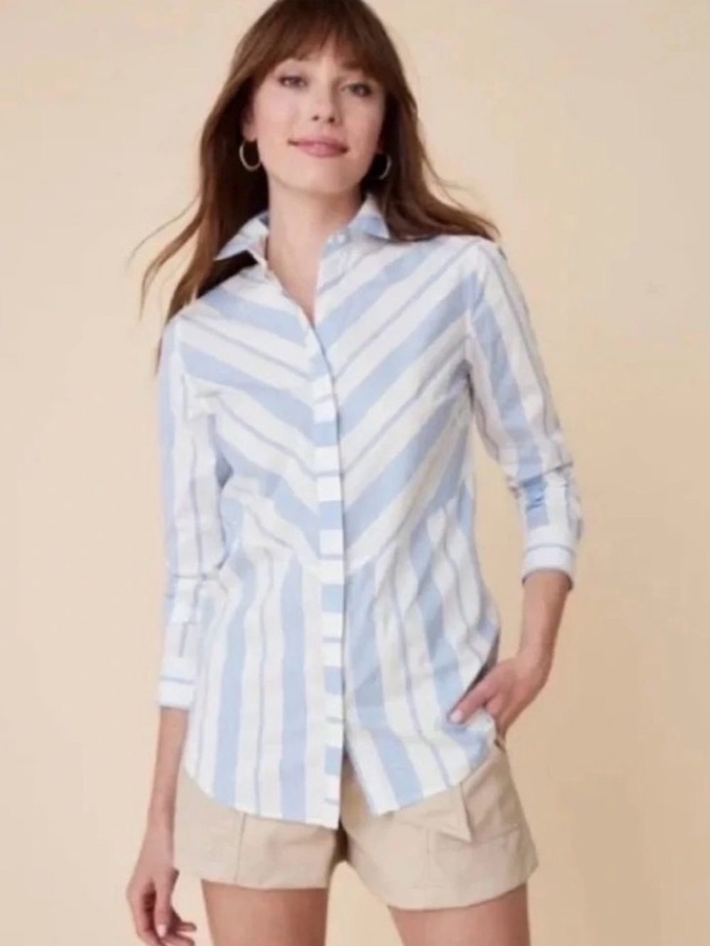 Untuckit Sloan Classic Blue & White Stripe Button-Down Shirt